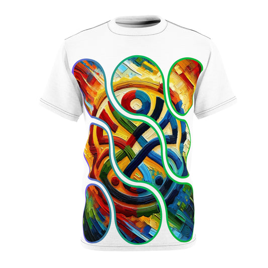 Unisex Cut & Sew Tee (AOP), Abstract Print