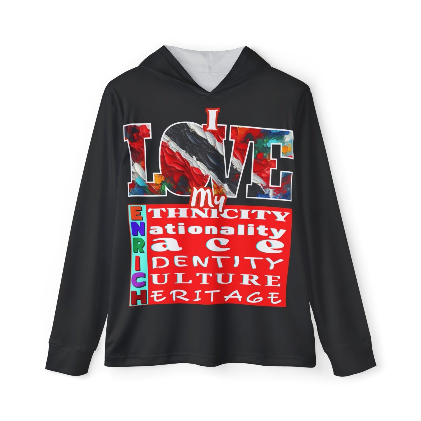 Men's Sports Warmup Hoodie (AOP), "I Love My ENRICH (Trinidad)"