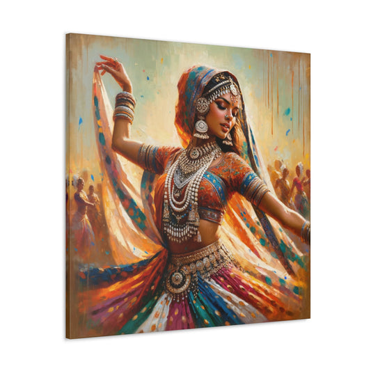 Art Print of Indo-Trinidadian Woman, Oil Finish, West Indian Ethnicity, Cultural, Heritage, Art, Black Woman, Canvas Gallery Wraps