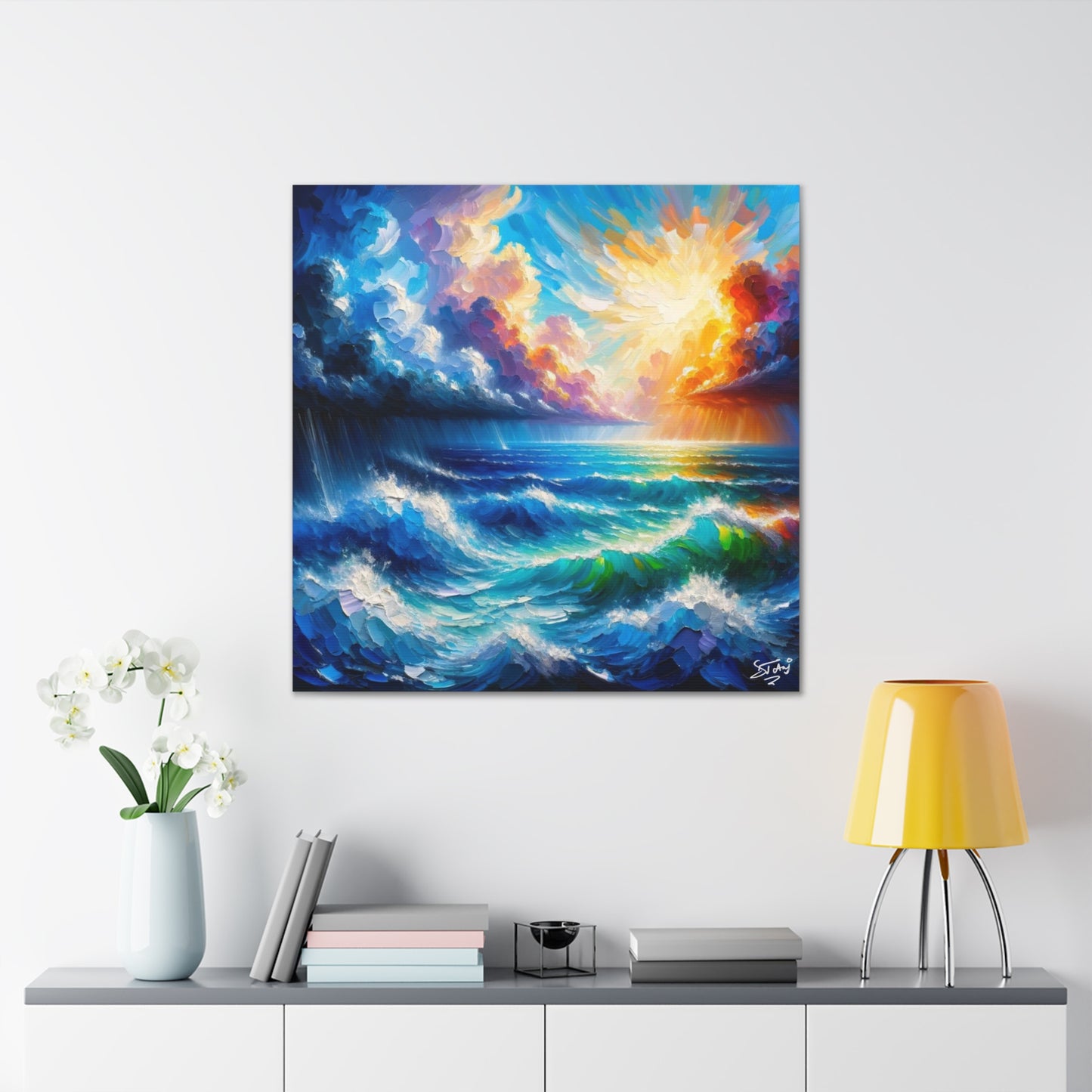 Art Print of Atlantic Ocean, Tobago, West Indian Art, Canvas Gallery Wraps