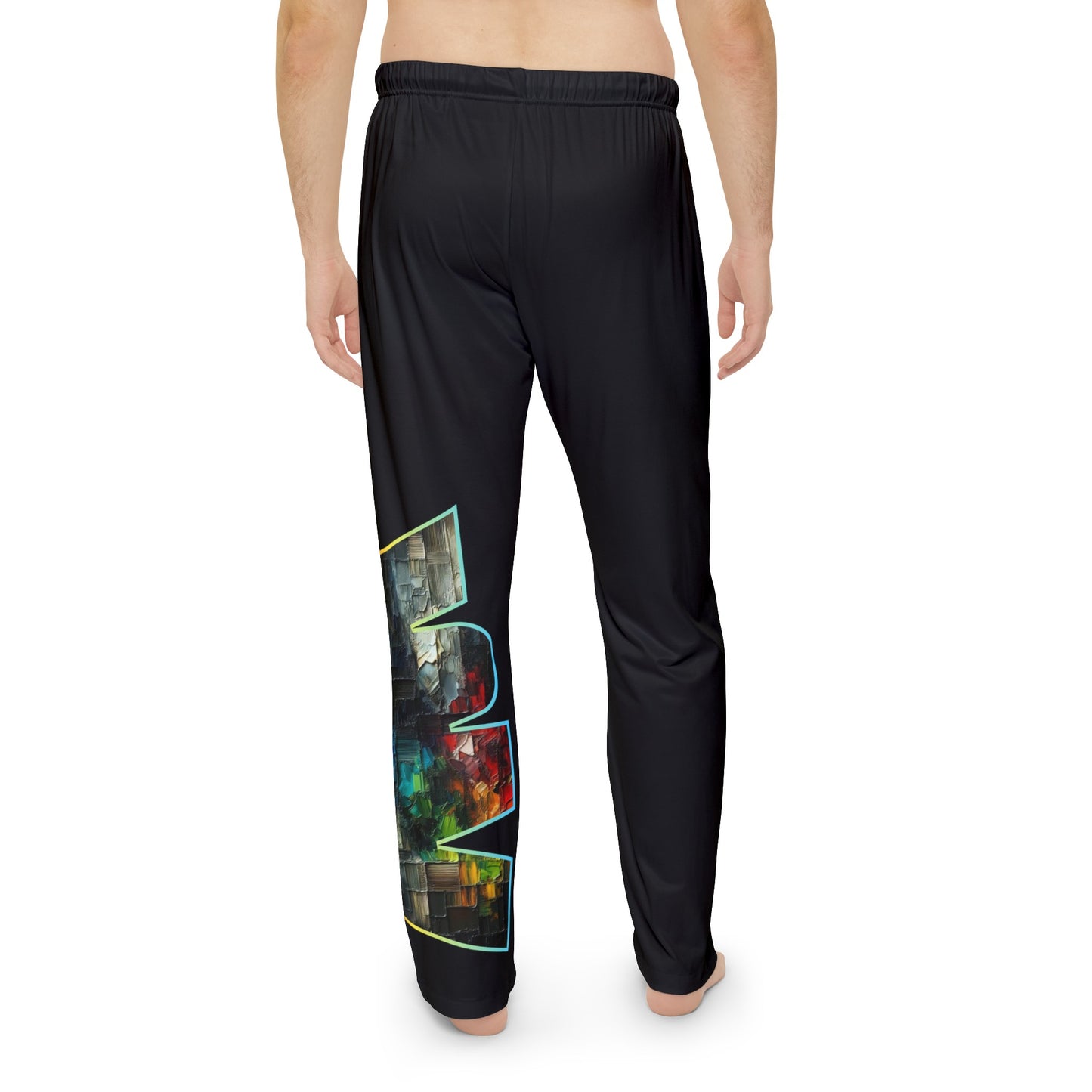 Men's Brushed Polyester Lounge Pants (AOP) "Abstract Print"