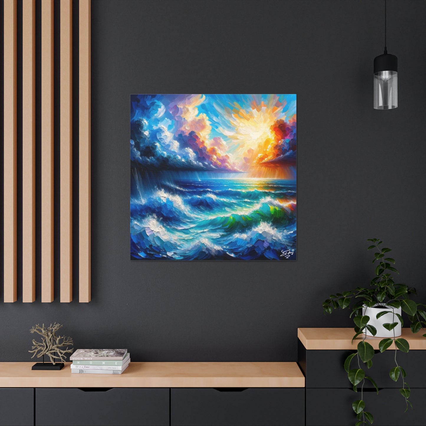 Art Print of Atlantic Ocean, Tobago, West Indian Art, Canvas Gallery Wraps