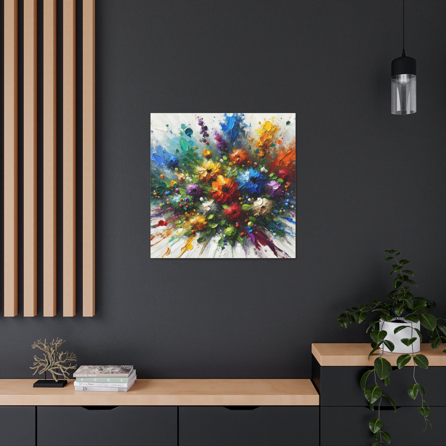 Art Print of Caribbean Bouquet, Oil Finish, West Indian Art, Canvas Gallery Wraps