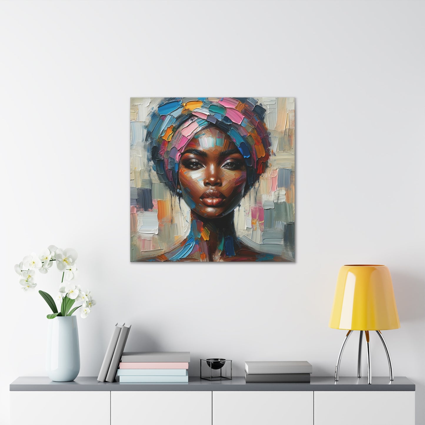 Art Print of Afro-Caribbean Woman, Oil Finish, West Indian Ethnicity, Cultural, Heritage, Art, Black Woman, Canvas Gallery Wraps