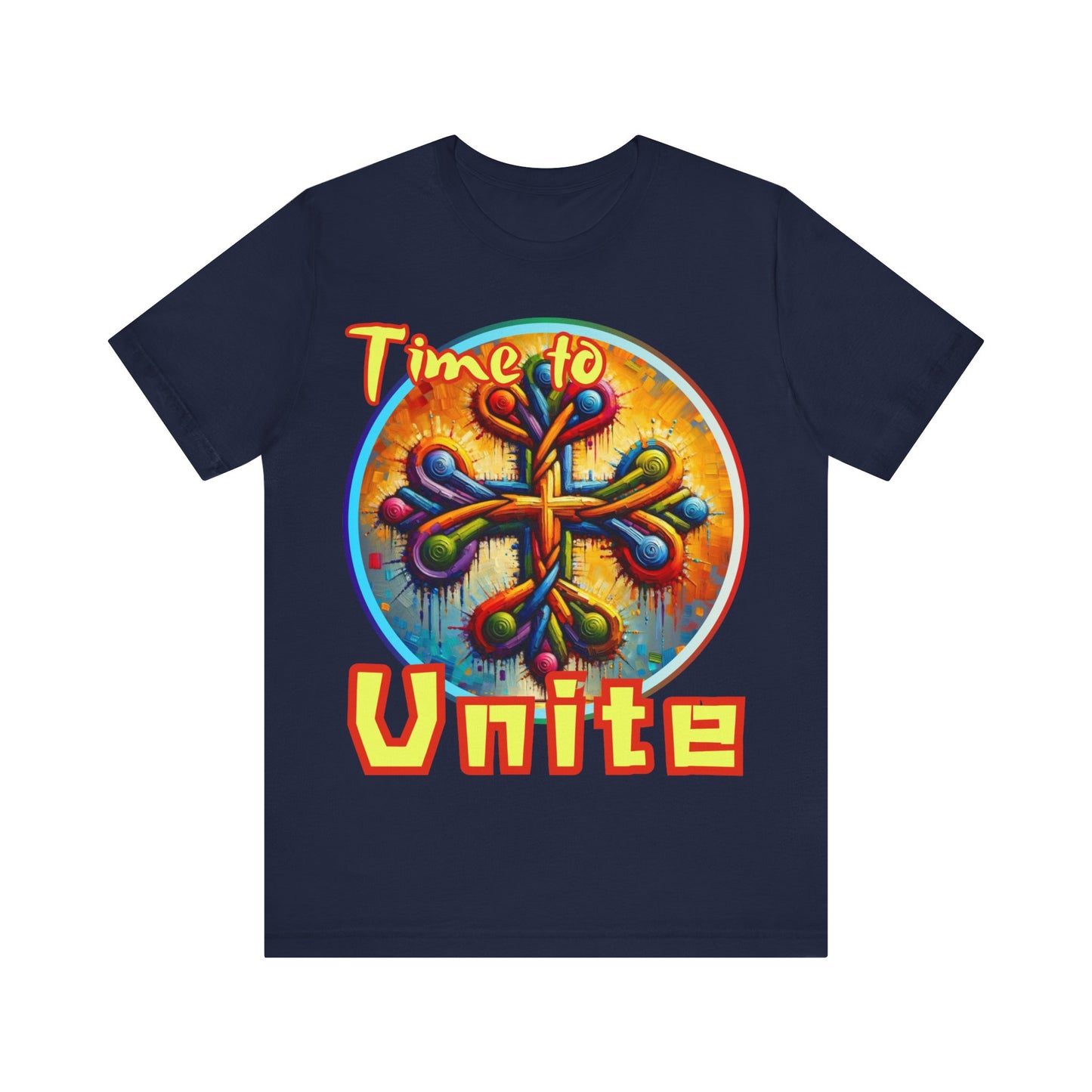 Unisex Jersey Short Sleeve Tee, "Time to Unite" Self-Awareness, Unity, Inclusion, Anti-Racism, One Love, Inclusion, DEI, Diversity