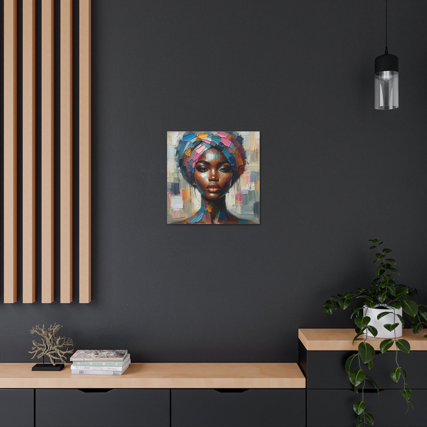 Art Print of Afro-Caribbean Woman, Oil Finish, West Indian Ethnicity, Cultural, Heritage, Art, Black Woman, Canvas Gallery Wraps