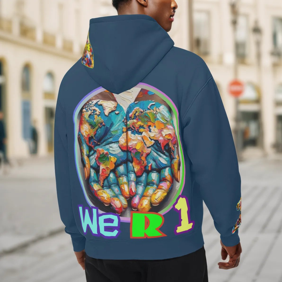 Men’s Plush Fleece Lined Hoodie "We Are One"