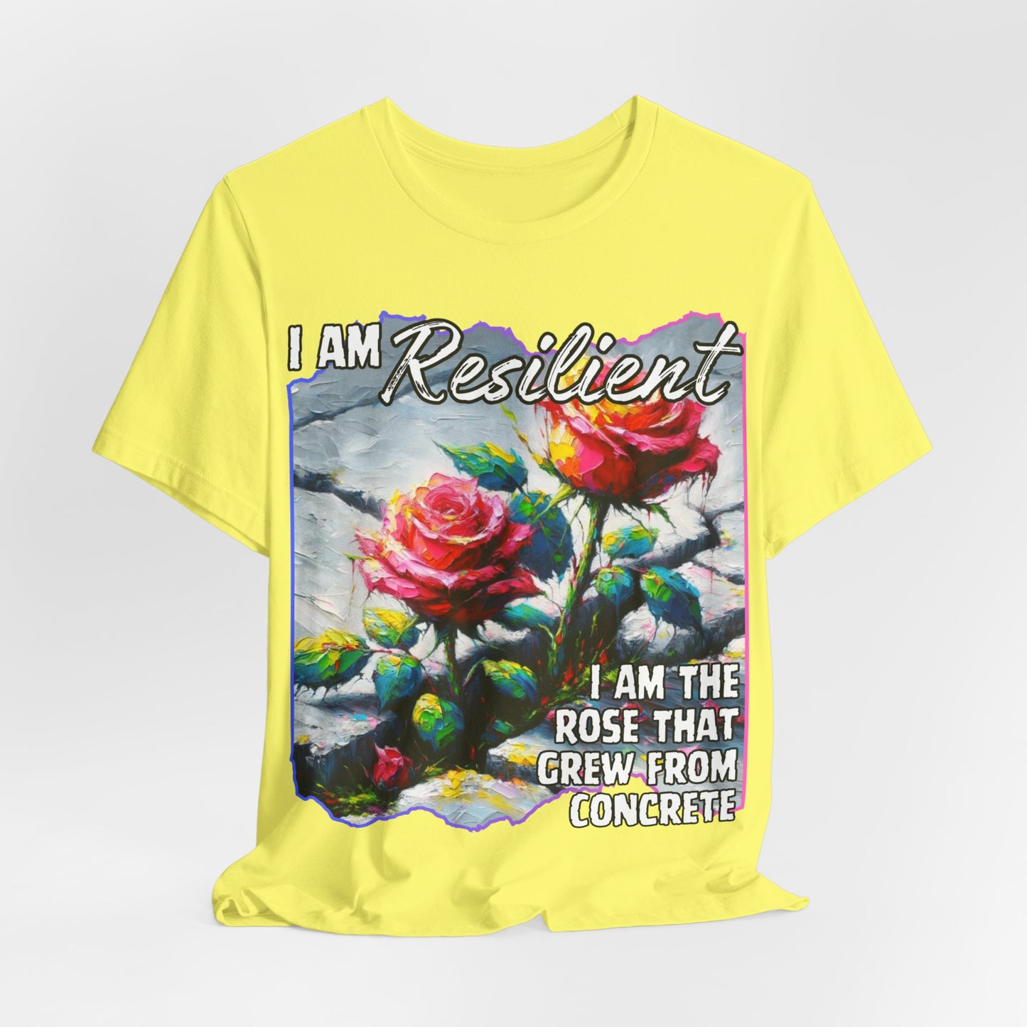 Unisex Jersey Short Sleeve Tee, "I Am Resilient" Mental Wellness, Stress Relief, Self-Awareness, Unity, Inclusion, Anti-Racism, One Love, Inclusion, DEI, Diversity