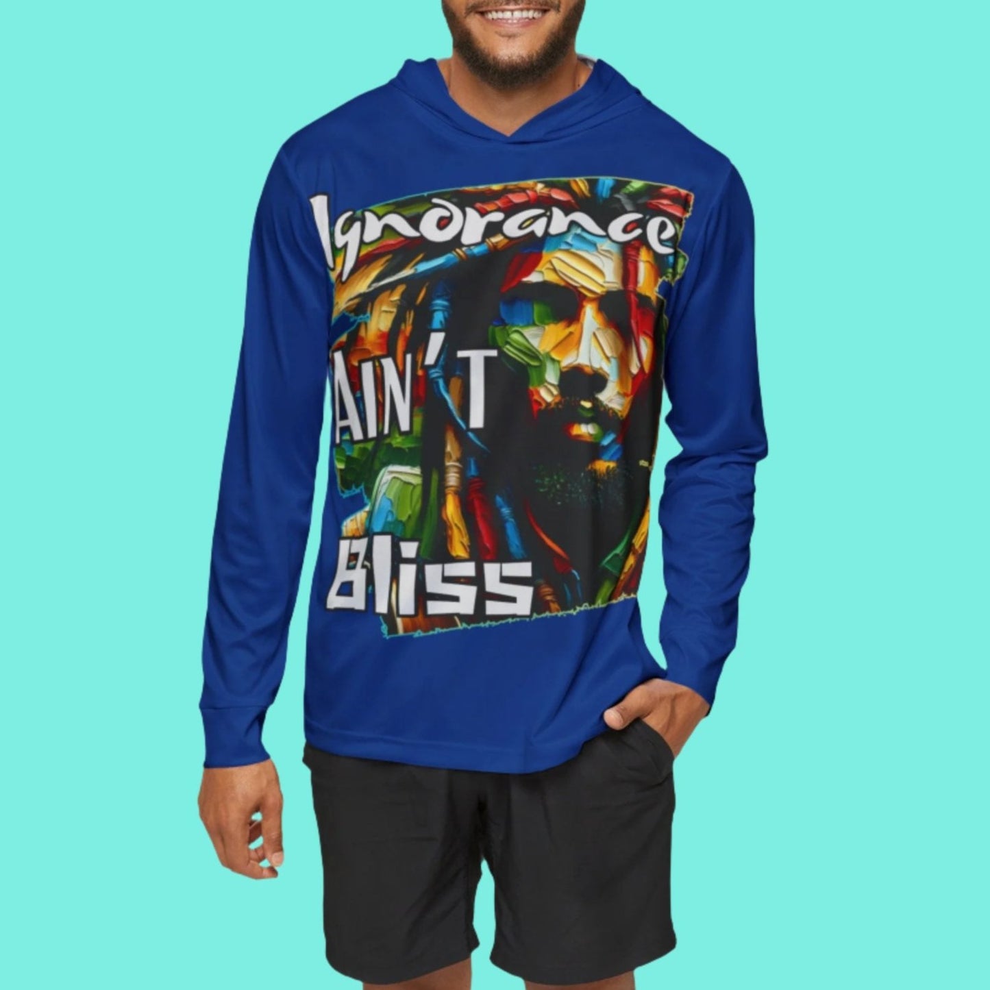 Men's Sports Warmup Hoodie (AOP), "Ignorance Ain't Bliss"