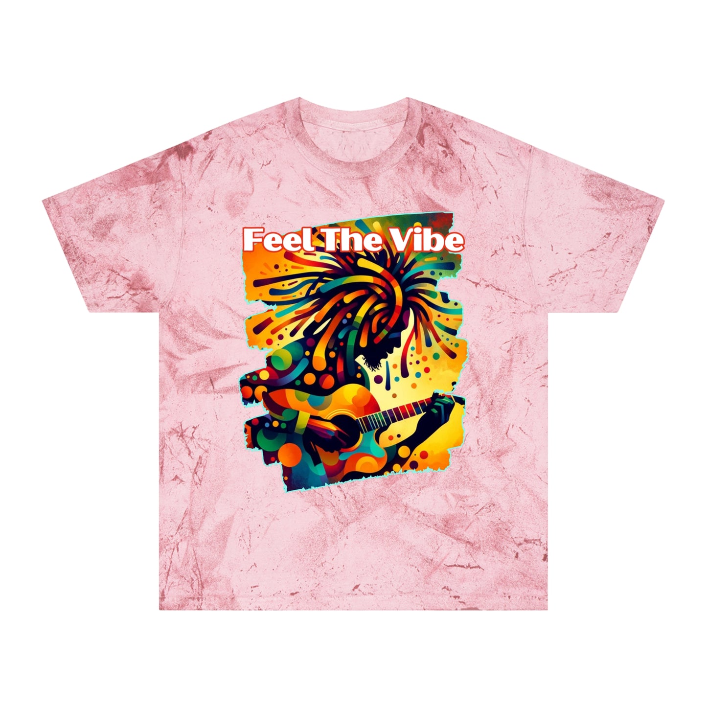 Unisex Color Blast T-Shirt "Feel The Vibe" One World, Self-Love, Anti-Racism, One Love, Unity, Inclusion, Diversity, Immigrant Outsiders, Cultural Identity, Black Excellence Empowerment Inspiration, FashionWithPurpose, ConsciousClothing, Caribbean Culture