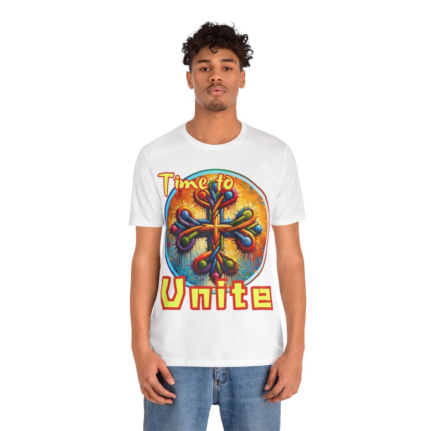 Unisex Jersey Short Sleeve Tee, "Time to Unite" Self-Awareness, Unity, Inclusion, Anti-Racism, One Love, Inclusion, DEI, Diversity