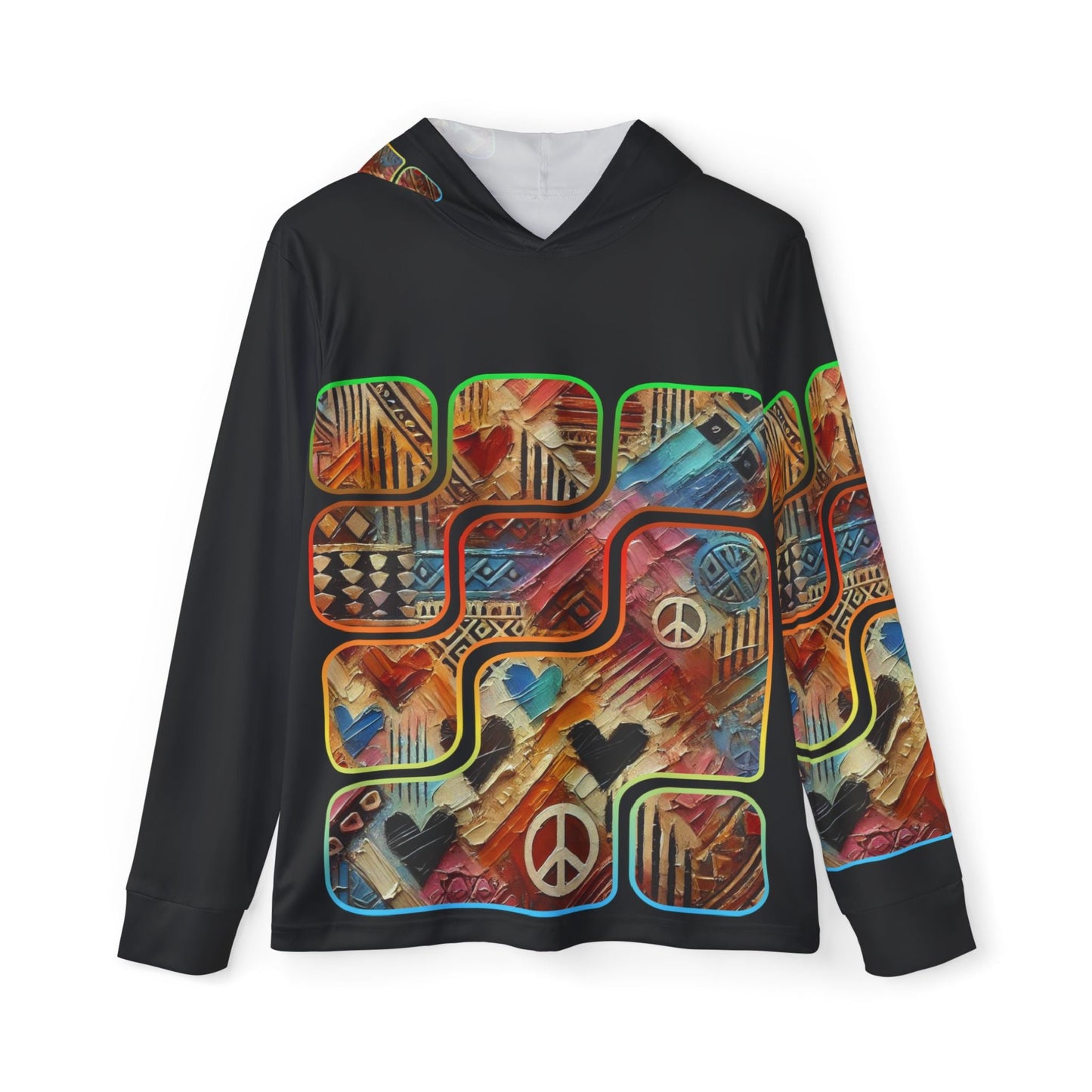 Men's Sports Warmup Hoodie "African Abstract Print"