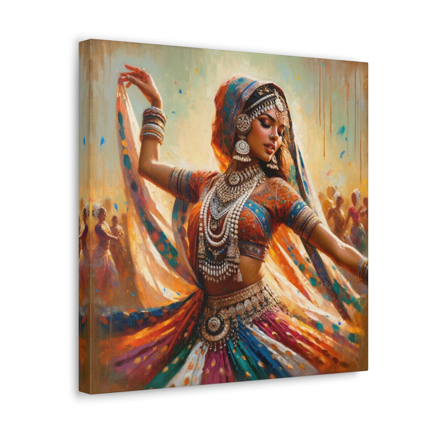 Art Print of Indo-Trinidadian Woman, Oil Finish, West Indian Ethnicity, Cultural, Heritage, Art, Black Woman, Canvas Gallery Wraps