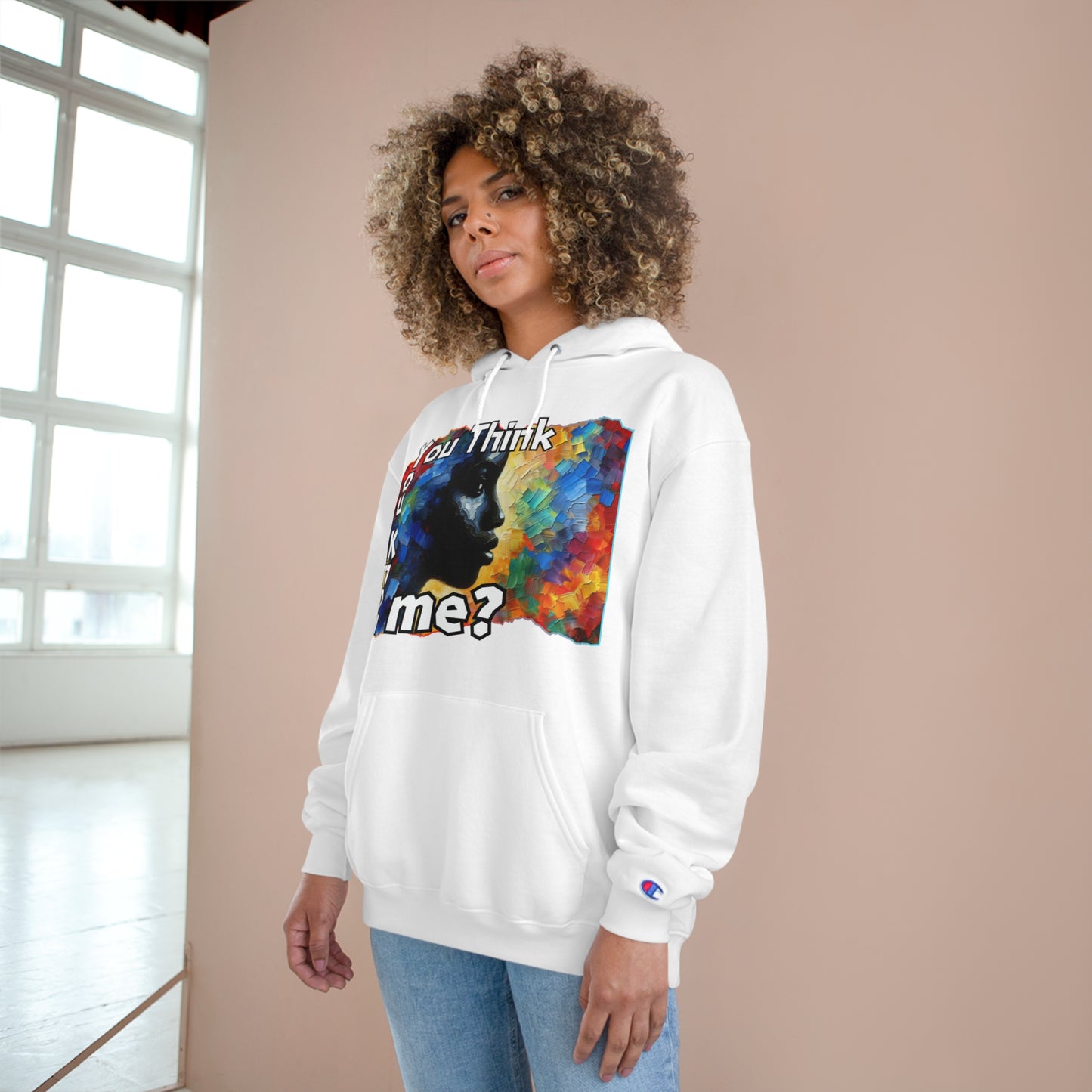 Champion Hoodie "You Think You Know Me" Inclusion, Anti-Racism, Racial Justice, One Love, Unity, Diversity, Immigrant Outsiders, Caribbean Culture, FashionWithPurpose, ConsciousClothing, Cultural Identity, Black Inspiration Empowerment