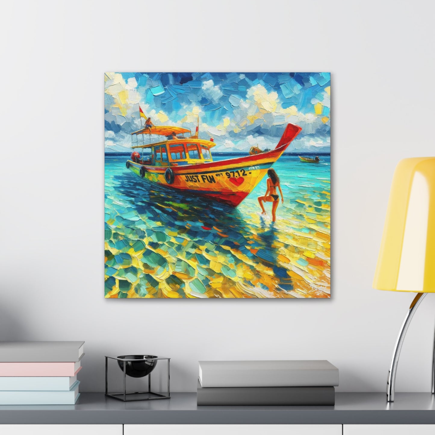 Art Print of Nylon Pool, Tobago, Oil Painting, West Indian Art, Canvas Gallery Wraps