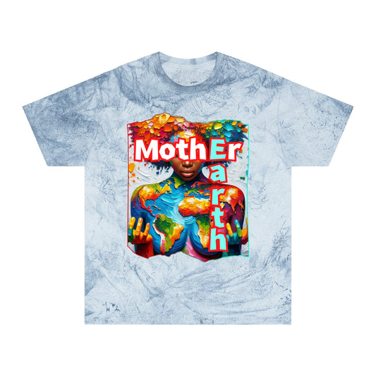 Unisex Color Blast T-Shirt "Mother Earth" Anti-Racism, Black Consciousness, Black Pride, One Love, Inclusion Diversity, Immigrant Outsiders, Togetherness, FashionWithPurpose, Conscious Clothing, Cultural Identity, Black Inspiration Empowerment