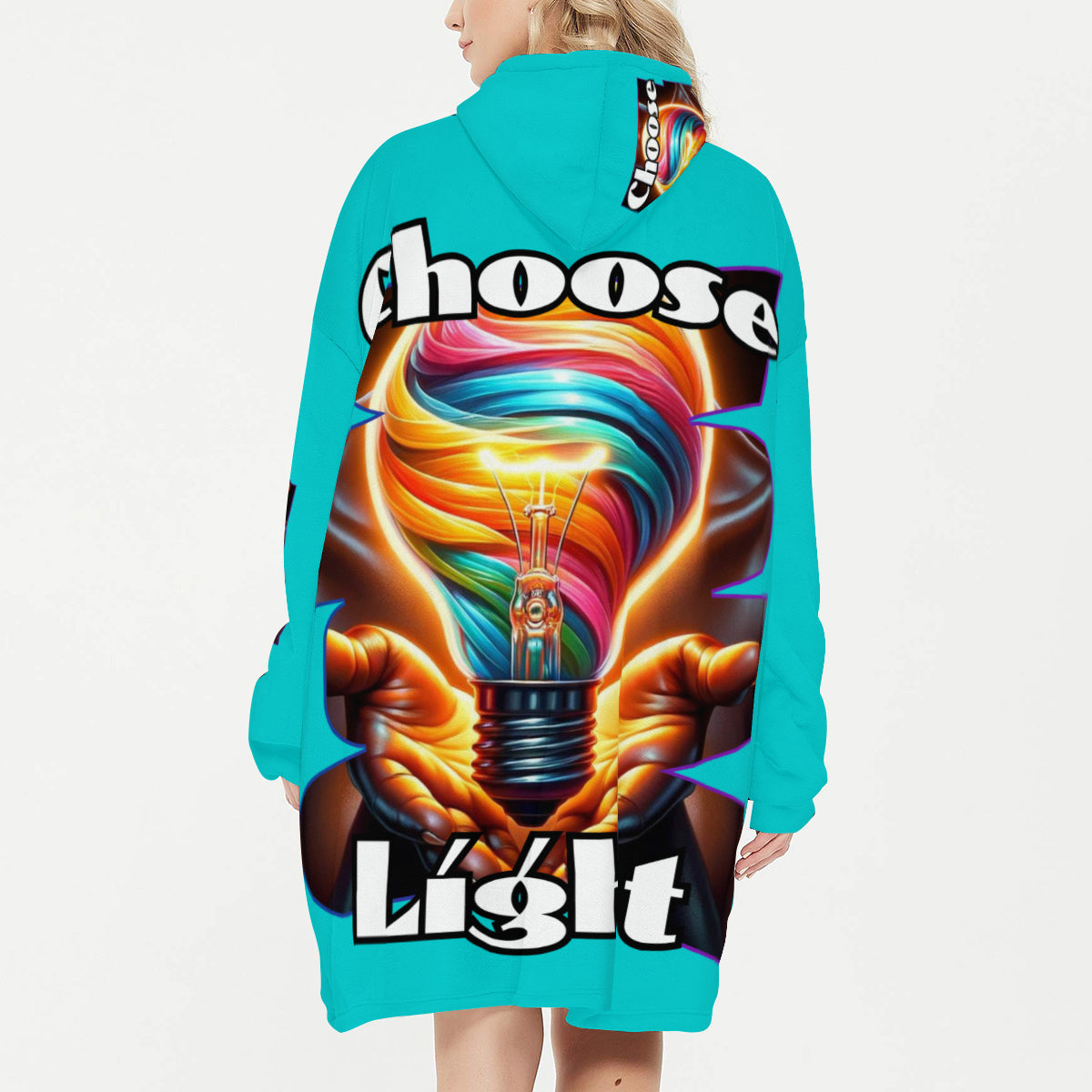 Flannel Sleeper Blanket Hoodie | "Choose Light"