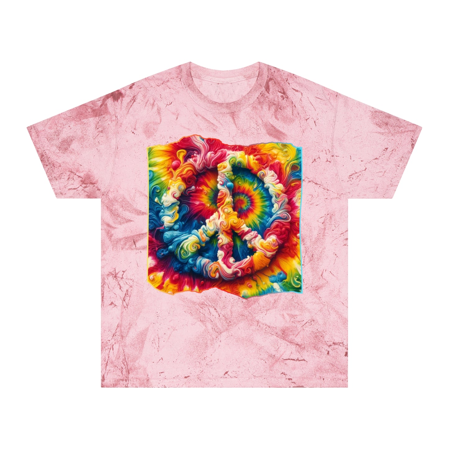 Unisex Color Blast T-Shirt "Peace" One World, Self-Love, Anti-Racism, One Love, Unity, Inclusion, Diversity, Immigrant Outsiders, Cultural Identity, Black Excellence Empowerment Inspiration, FashionWithPurpose, ConsciousClothing