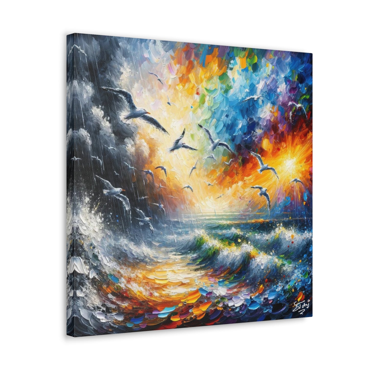 Art Print of Caribbean Storm, West Indian Art, Canvas Gallery Wraps