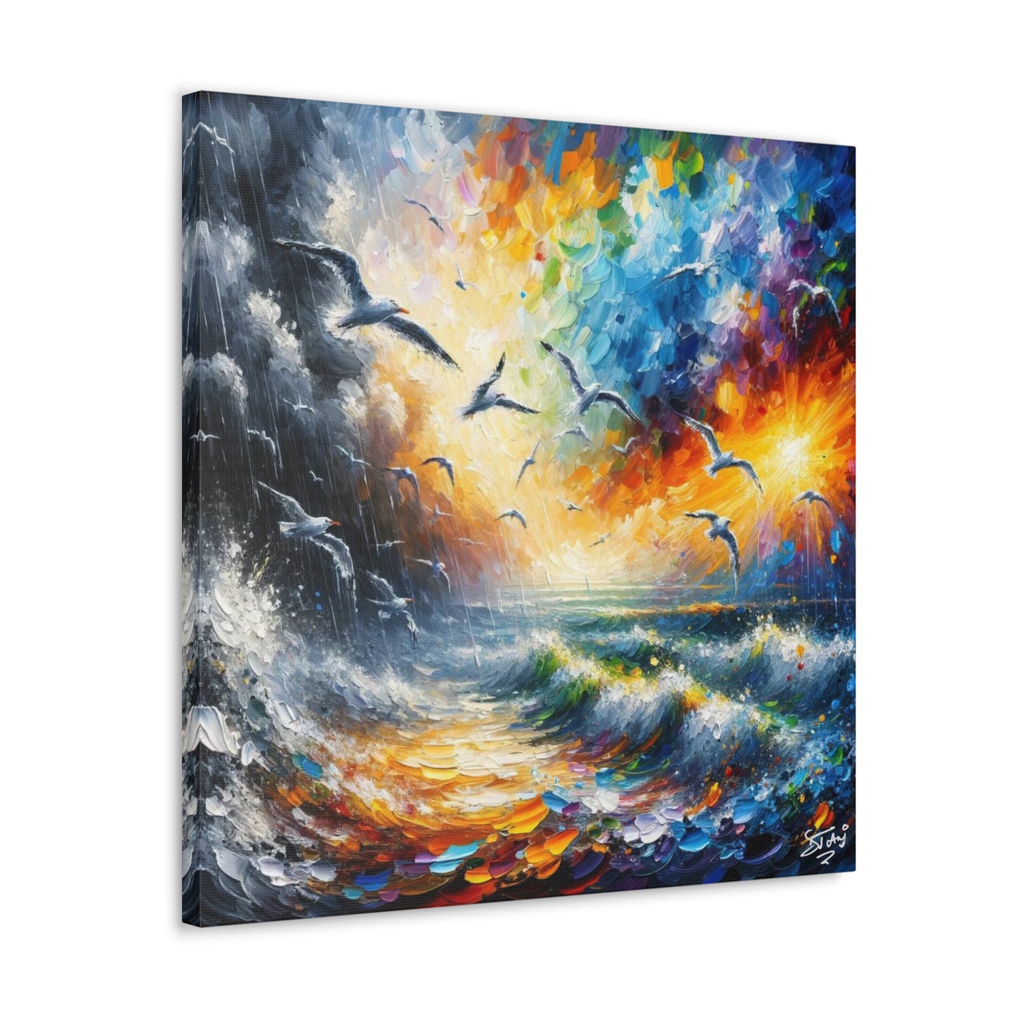 Art Print of Caribbean Storm, West Indian Art, Canvas Gallery Wraps