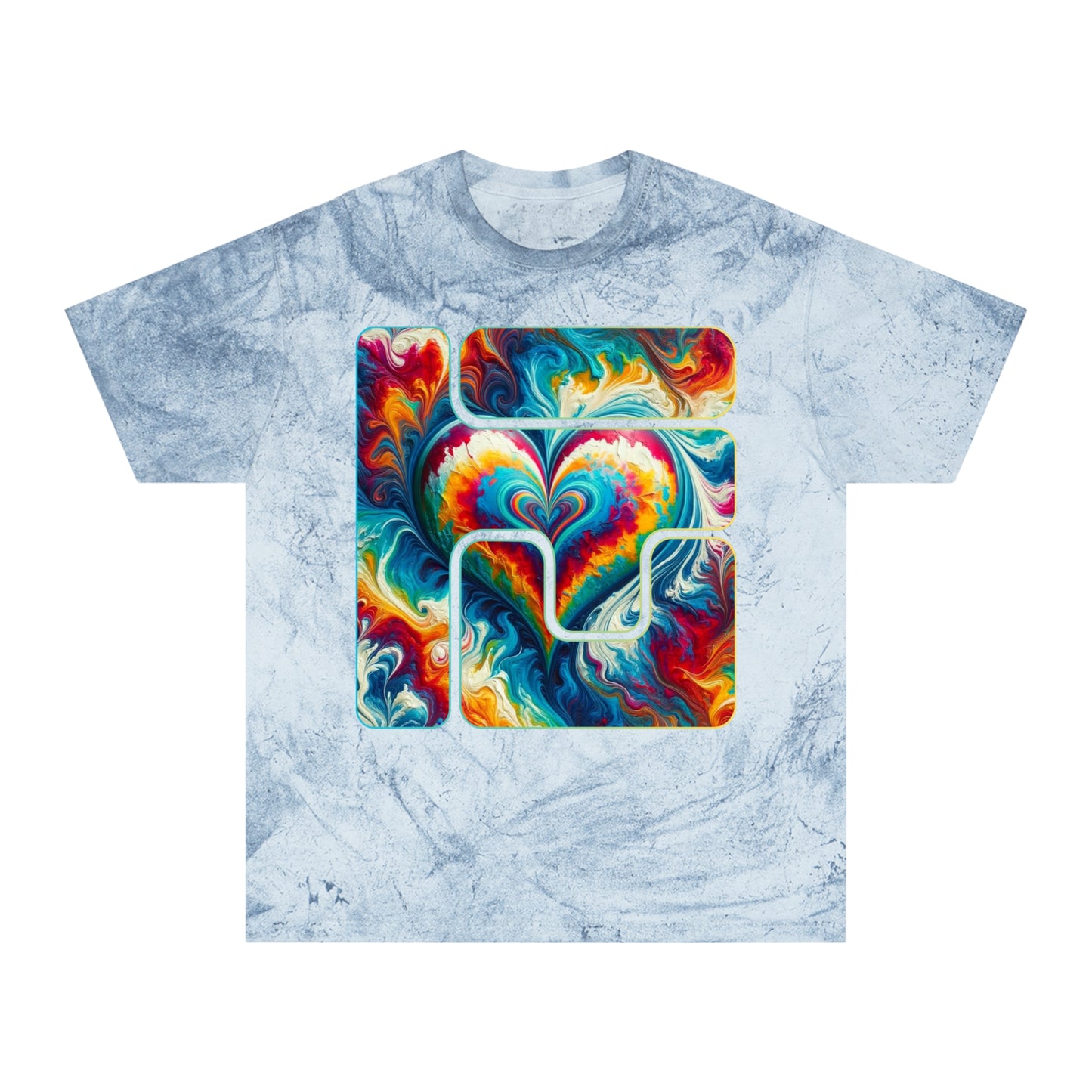 Unisex Color Blast T-Shirt "Love" One World, Self-Love, Anti-Racism, One Love, Unity, Inclusion, Diversity, Immigrant Outsiders, Cultural Identity, Black Excellence Empowerment Inspiration, FashionWithPurpose, ConsciousClothing