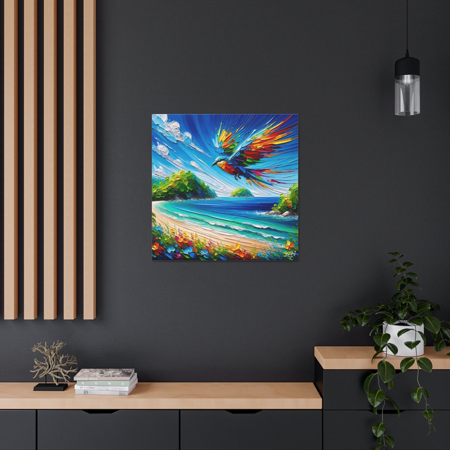 Art Print of Tropical Bird, West Indian Art, Canvas Gallery Wraps