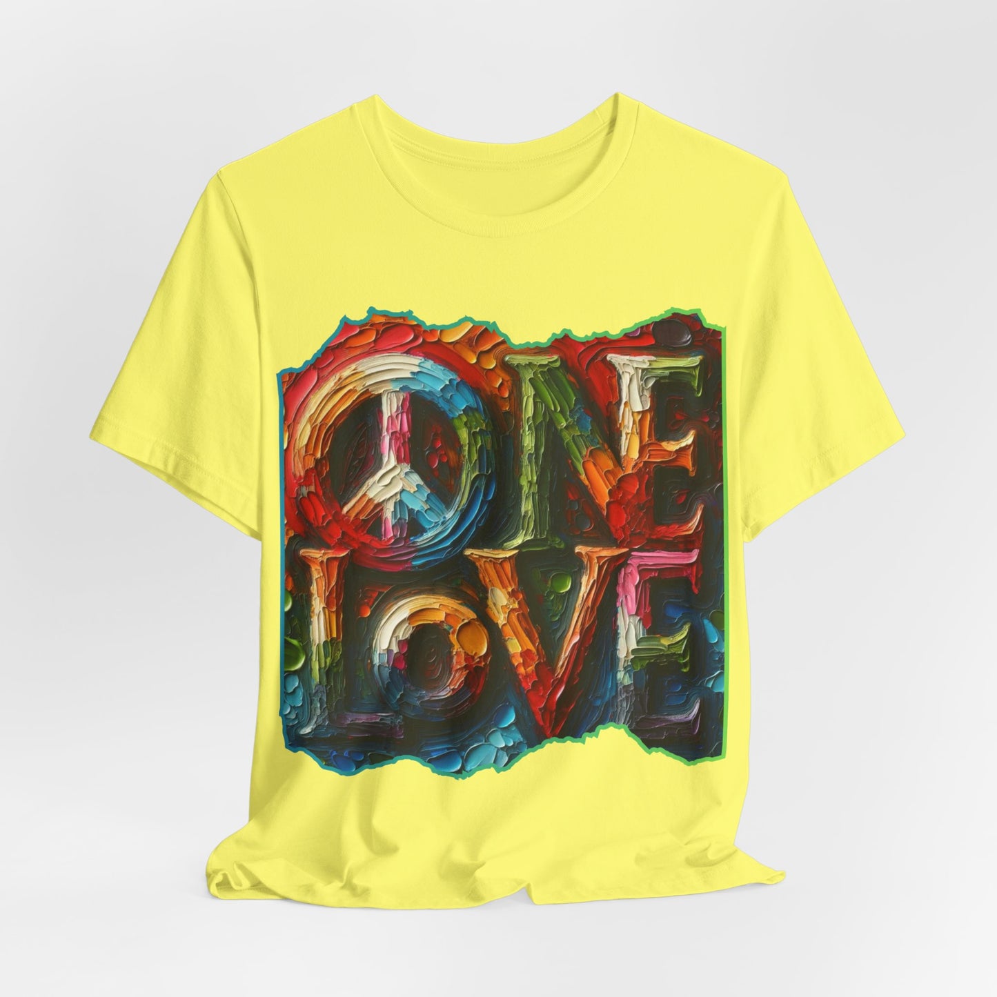 Unisex Jersey Short Sleeve Tee, "One Love" Imposter Syndrome, Mental Wellness, Stress Relief, Self-Awareness, Unity, Inclusion, Anti-Racism, One Love, Inclusion, DEI, Diversity