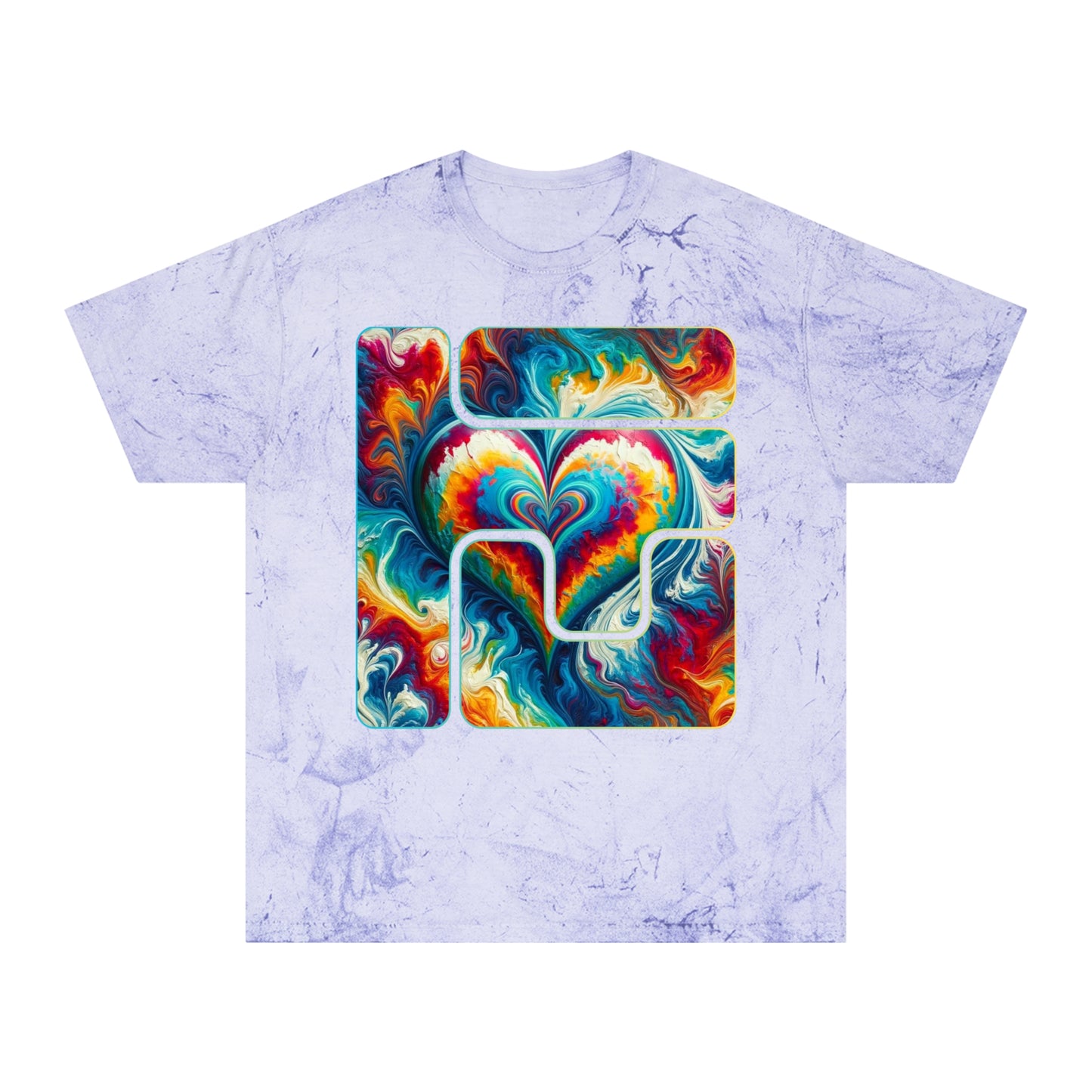 Unisex Color Blast T-Shirt "Love" One World, Self-Love, Anti-Racism, One Love, Unity, Inclusion, Diversity, Immigrant Outsiders, Cultural Identity, Black Excellence Empowerment Inspiration, FashionWithPurpose, ConsciousClothing