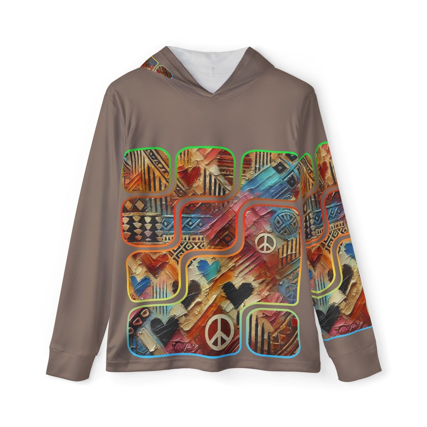 Men's Sports Warmup Hoodie "African Abstract Print"