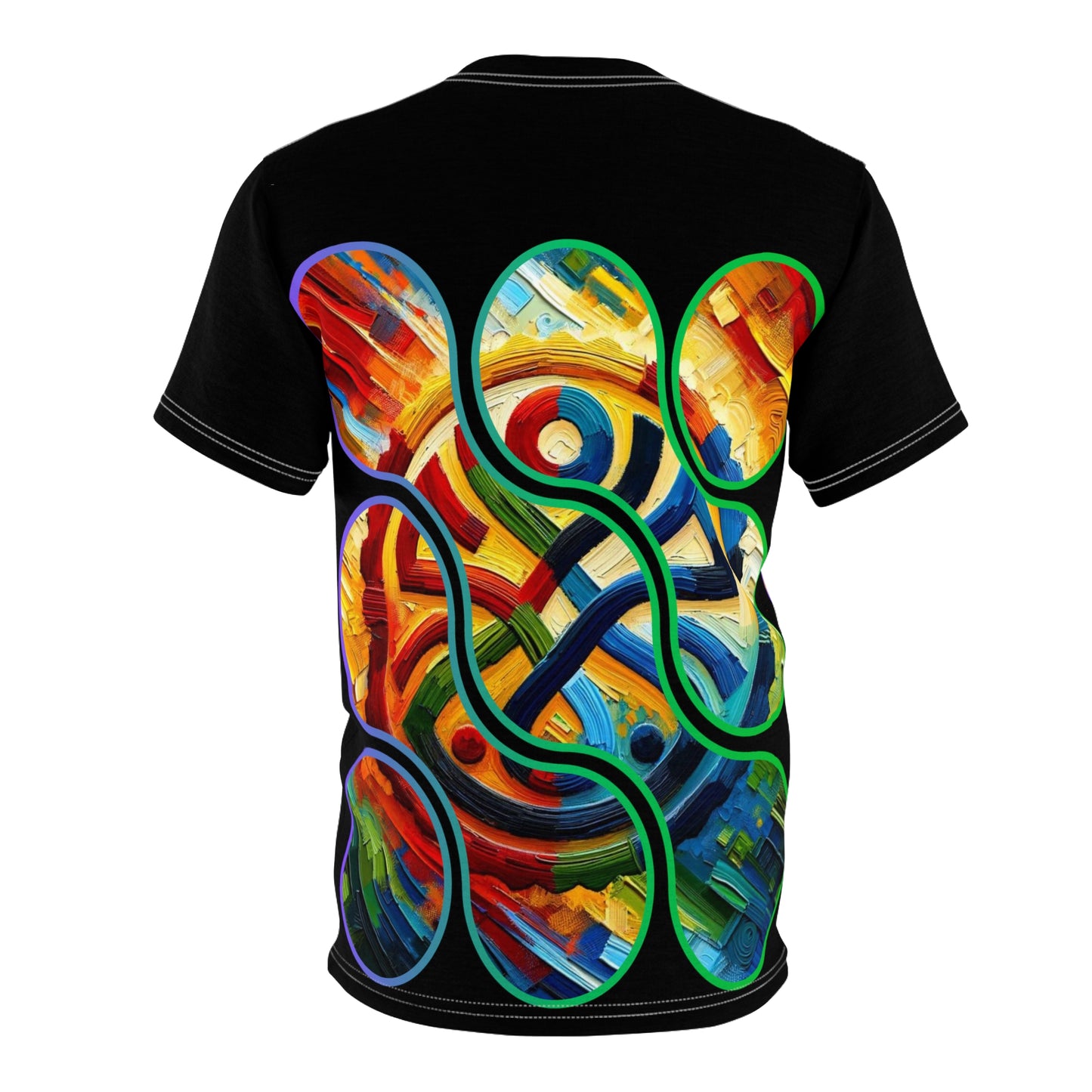 Unisex Cut & Sew Tee (AOP), Abstract Print