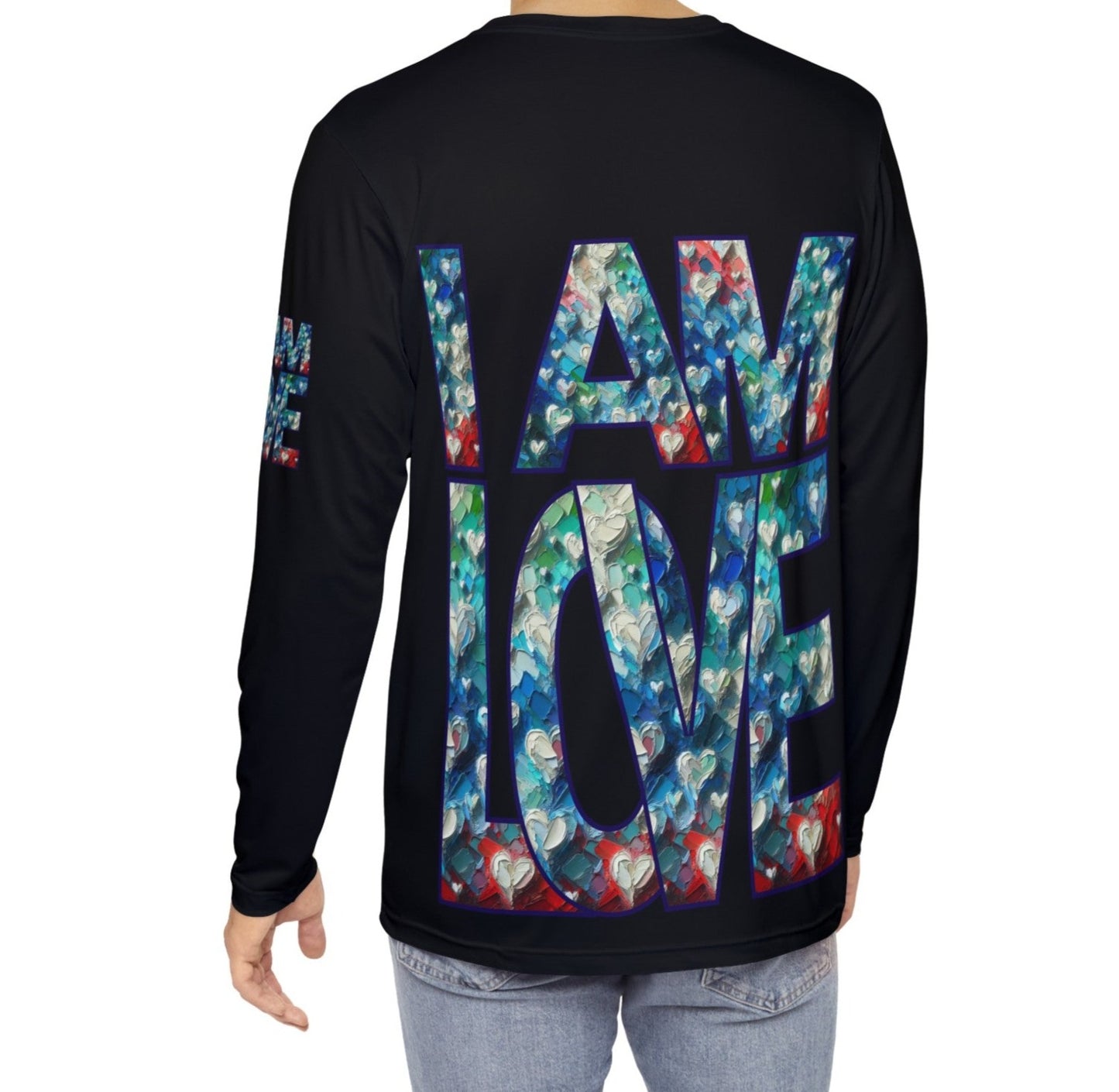 Men's Long Sleeve Shirt (AOP) "I Am Love"