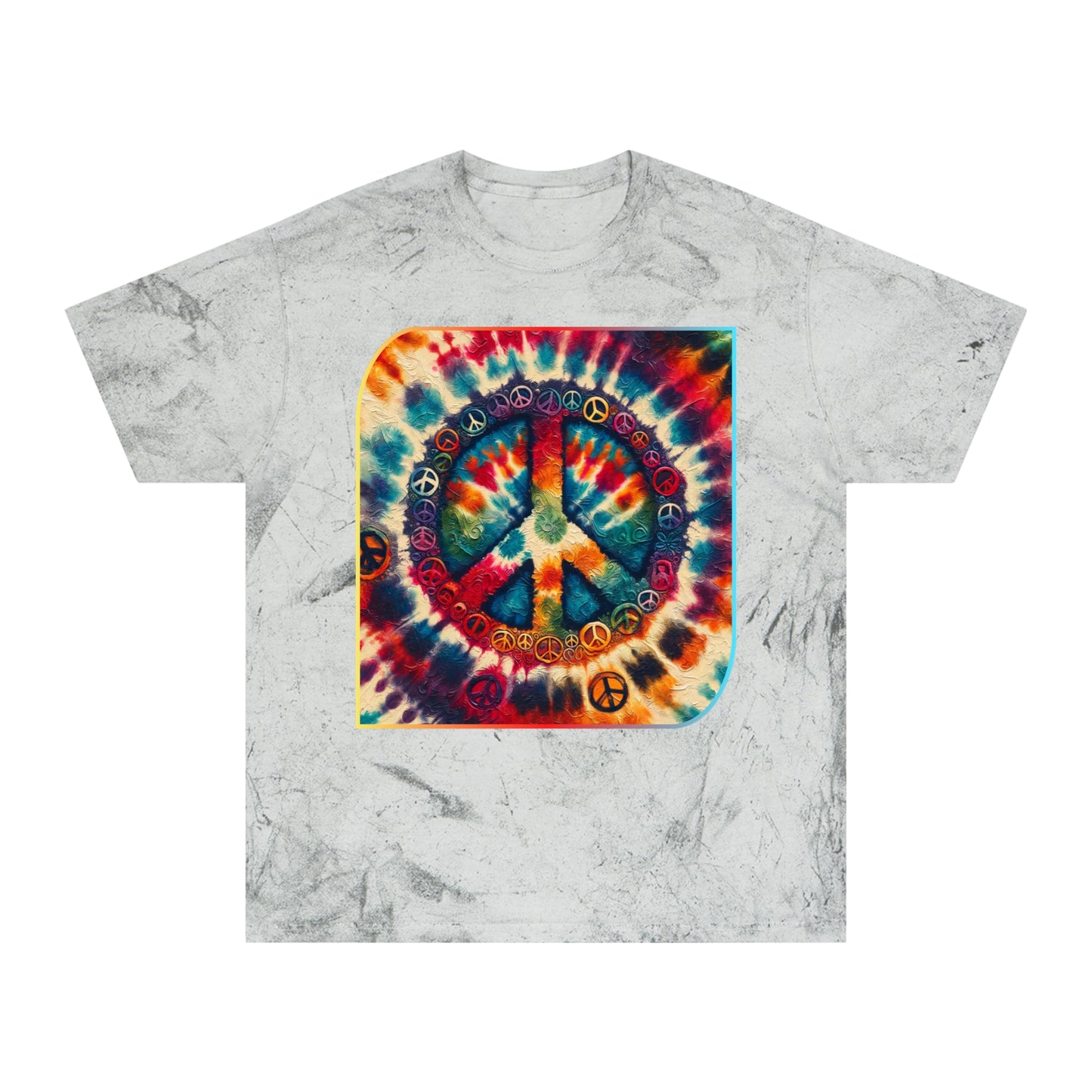 Unisex Color Blast T-Shirt "Peace" One World, Self-Love, Anti-Racism, One Love, Unity, Inclusion, Diversity, Immigrant Outsiders, Cultural Identity, Black Excellence Empowerment Inspiration, FashionWithPurpose, ConsciousClothing, CulturalExpression