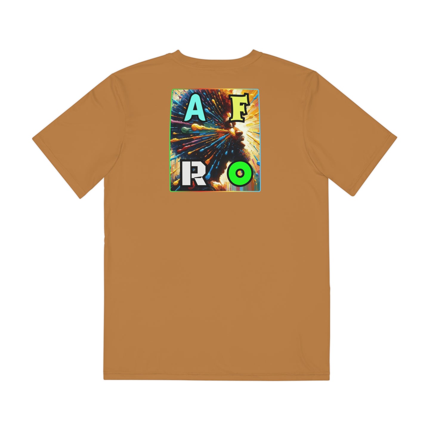 Men's Brushed Polyester Short Sleeve Tee (AOP), "AFRO"