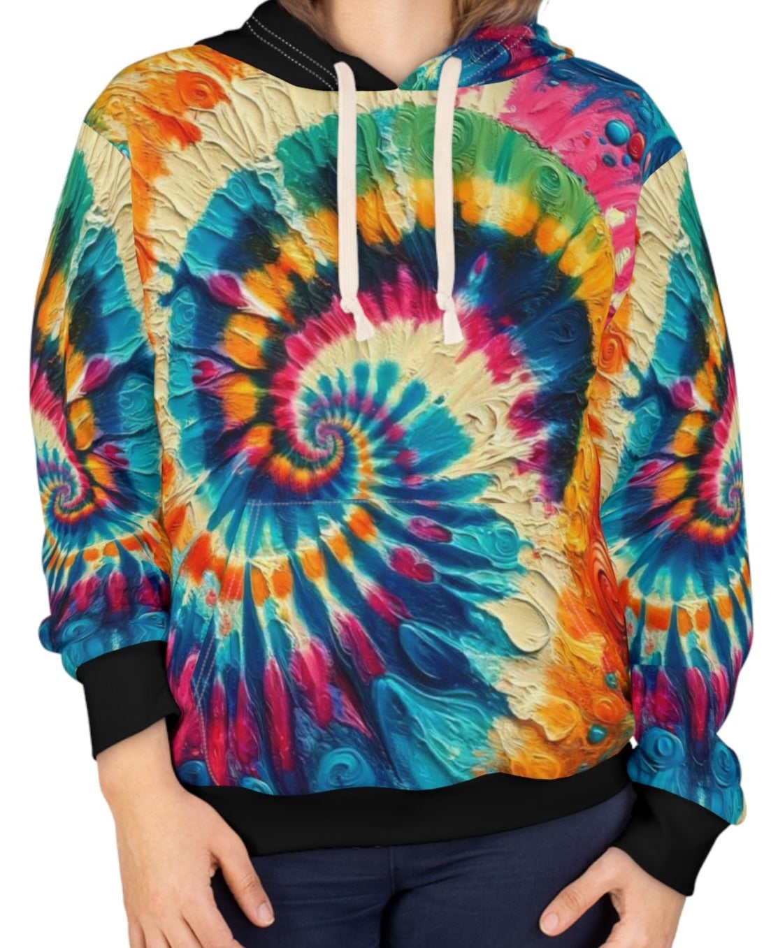 Unisex Pullover Hoodie (AOP) Abstract/Afrocentric/Tie-Dye