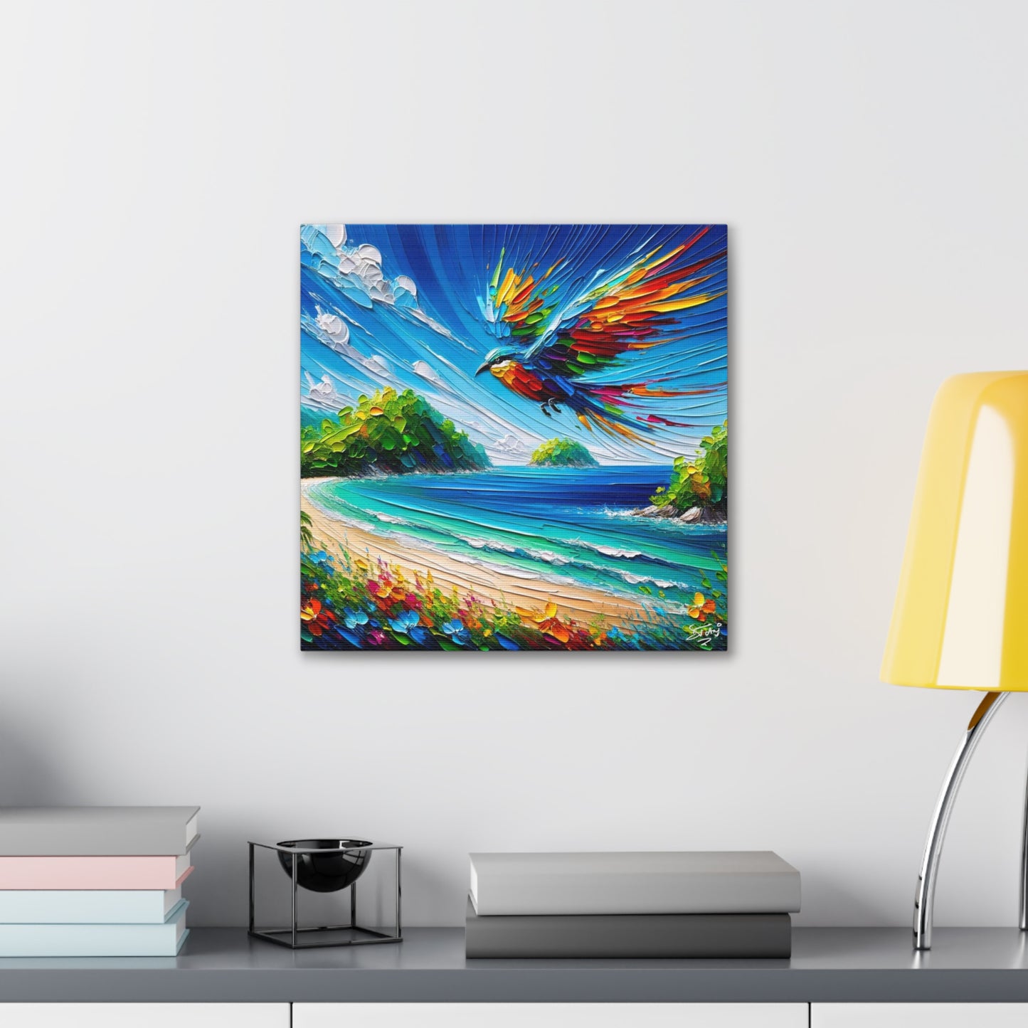 Art Print of Tropical Bird, West Indian Art, Canvas Gallery Wraps