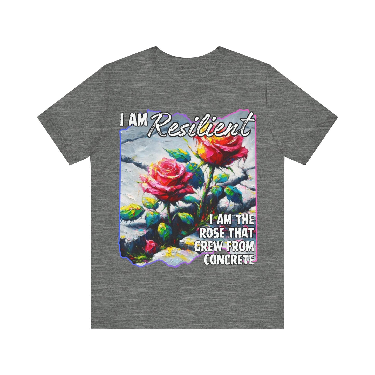 Unisex Jersey Short Sleeve Tee, "I Am Resilient" Mental Wellness, Stress Relief, Self-Awareness, Unity, Inclusion, Anti-Racism, One Love, Inclusion, DEI, Diversity