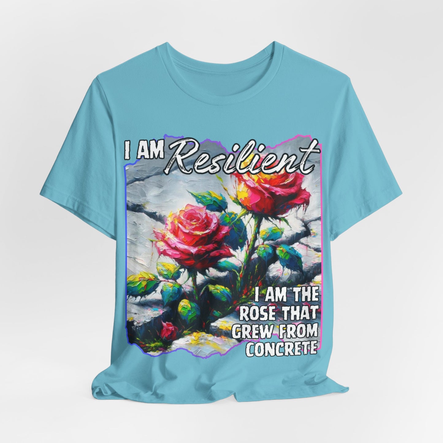 Unisex Jersey Short Sleeve Tee, "I Am Resilient" Mental Wellness, Stress Relief, Self-Awareness, Unity, Inclusion, Anti-Racism, One Love, Inclusion, DEI, Diversity