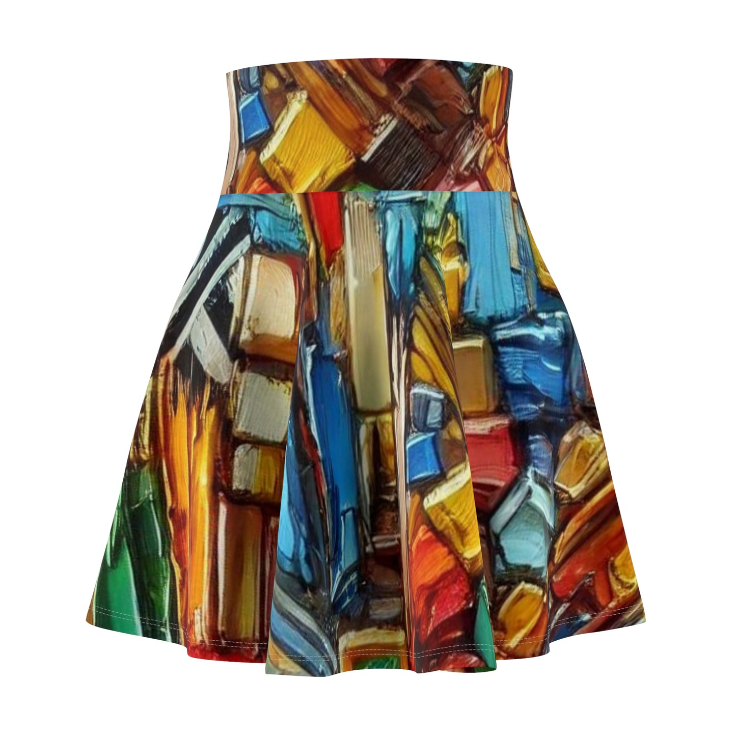 Women's Skater Skirt (AOP) Abstract Print