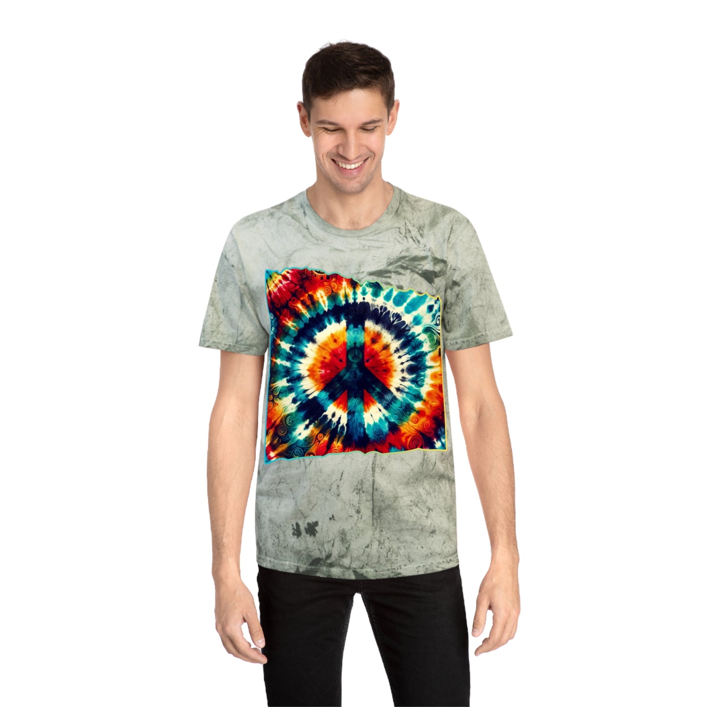 Unisex Color Blast T-Shirt "Peace" One World, Self-Love, Anti-Racism, One Love, Unity, Inclusion, Diversity, Immigrant Outsiders, Cultural Identity, Black Excellence Empowerment Inspiration, FashionWithPurpose, ConsciousClothing