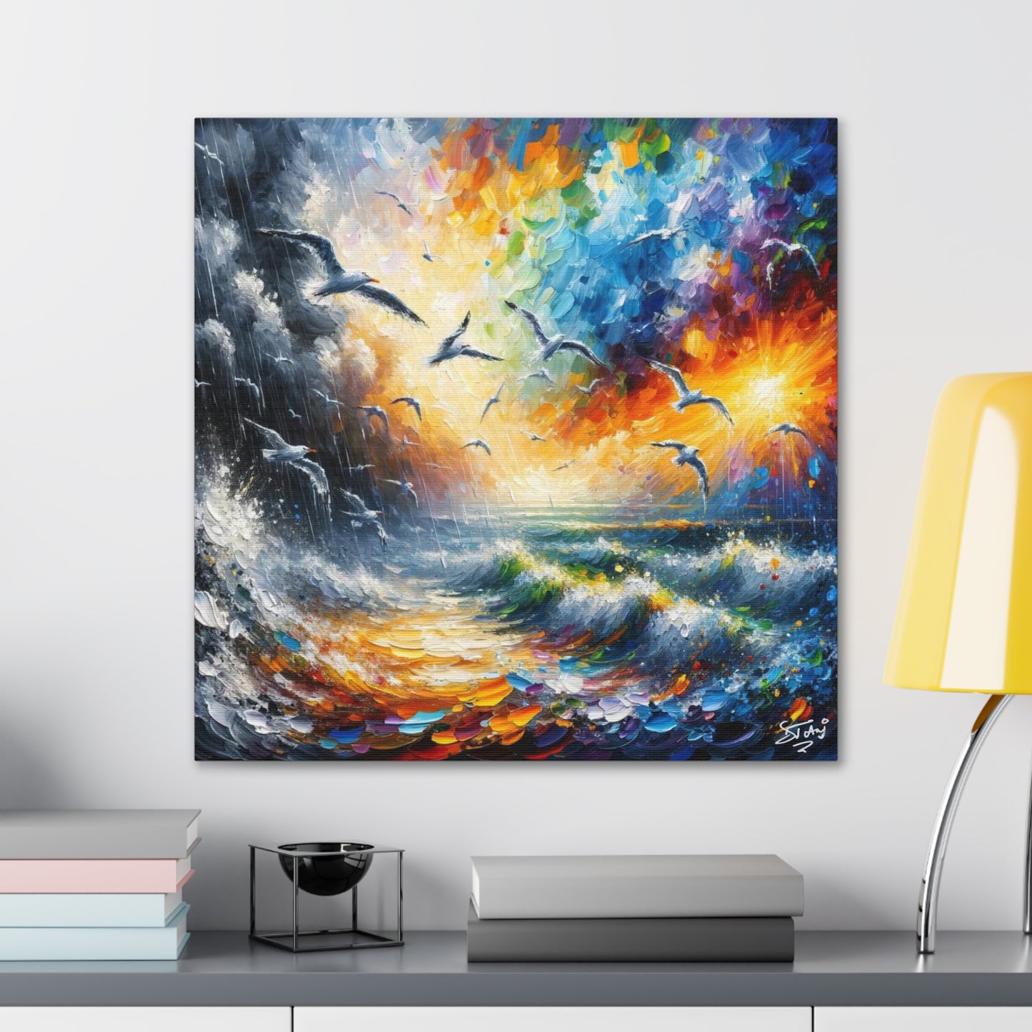 Art Print of Caribbean Storm, West Indian Art, Canvas Gallery Wraps