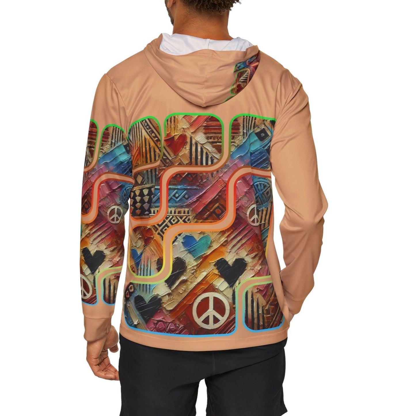 Men's Sports Warmup Hoodie "African Abstract Print"