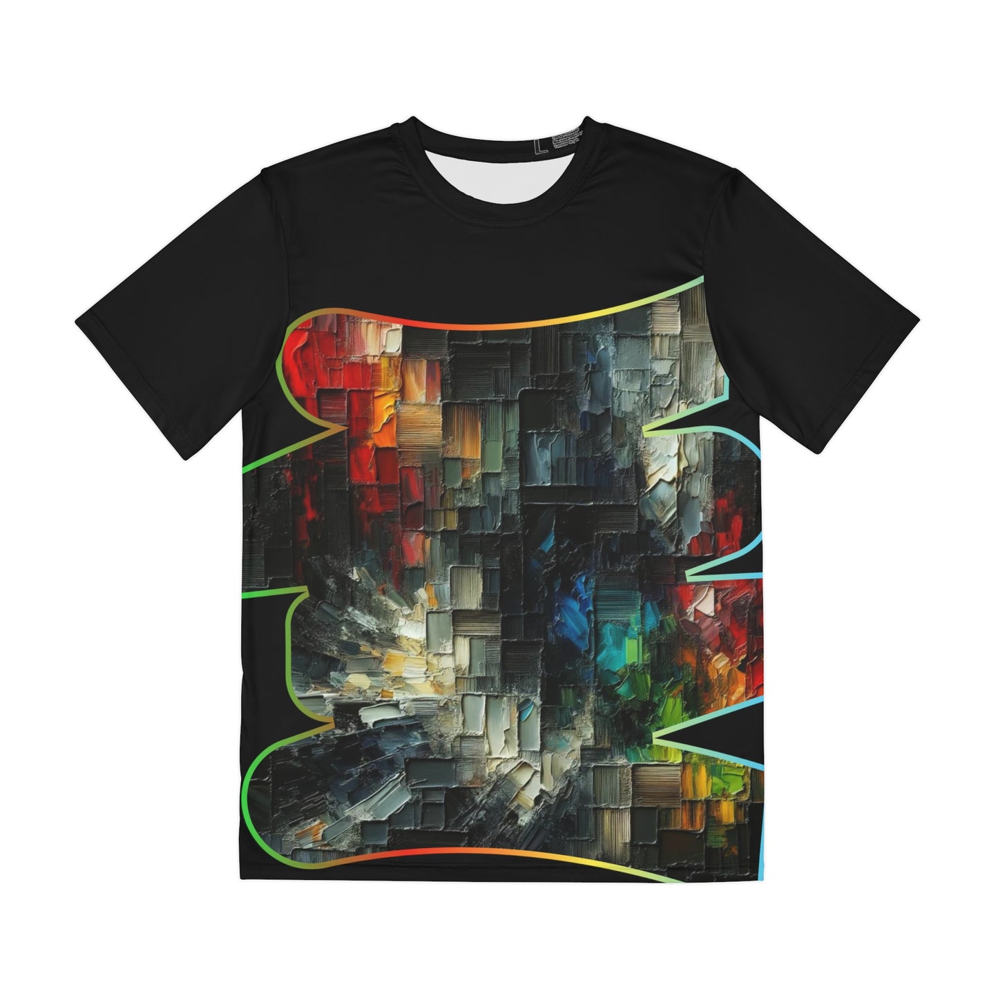 Men's Brushed Polyester Short Sleeve Tee (AOP), Abstract Print