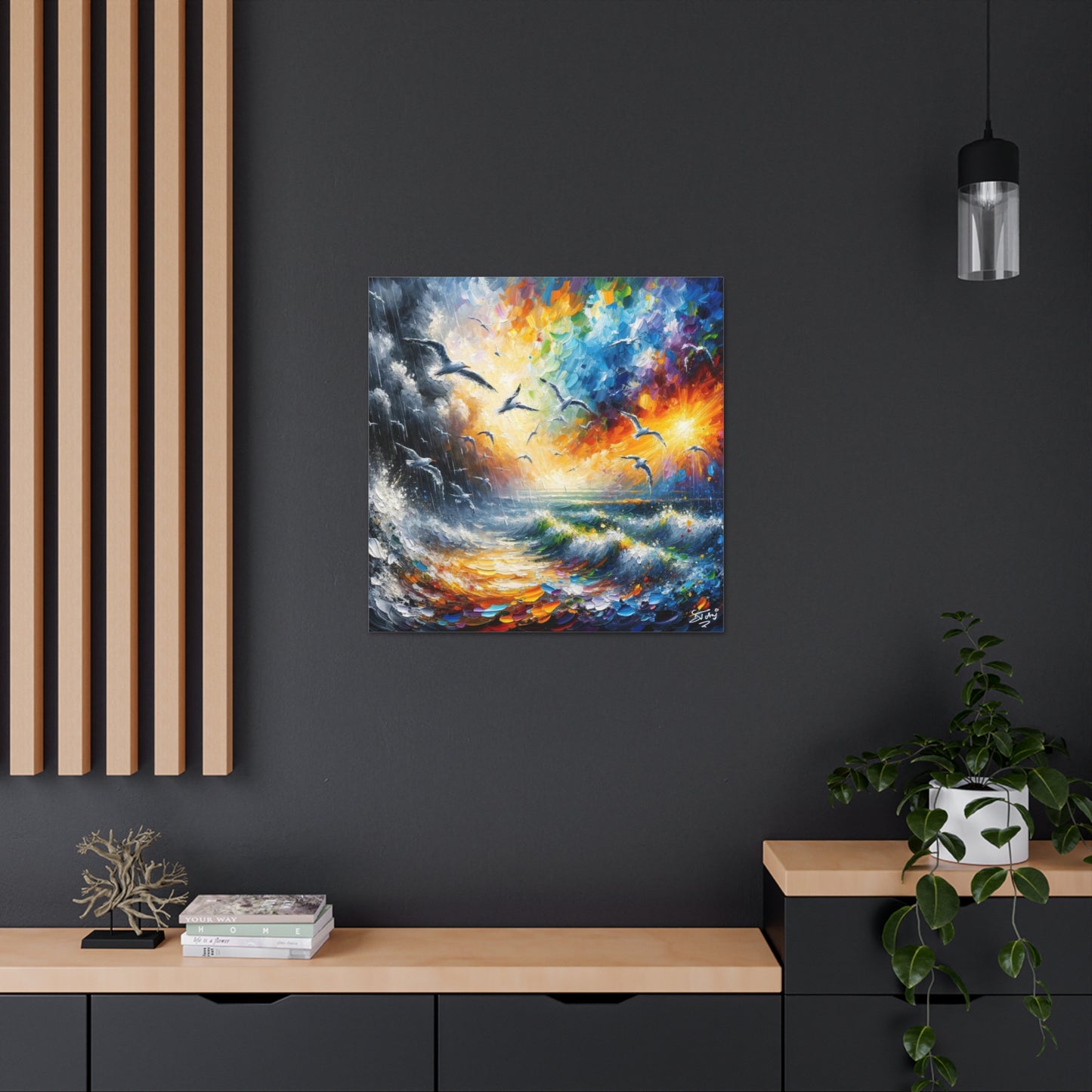 Art Print of Caribbean Storm, West Indian Art, Canvas Gallery Wraps