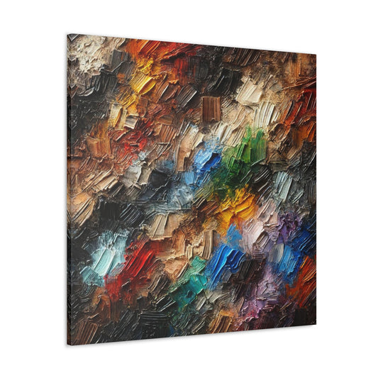 Art Print, African Print, Black Power, Abstract Oil Finish, Unity, One Love, Canvas Gallery Wrap