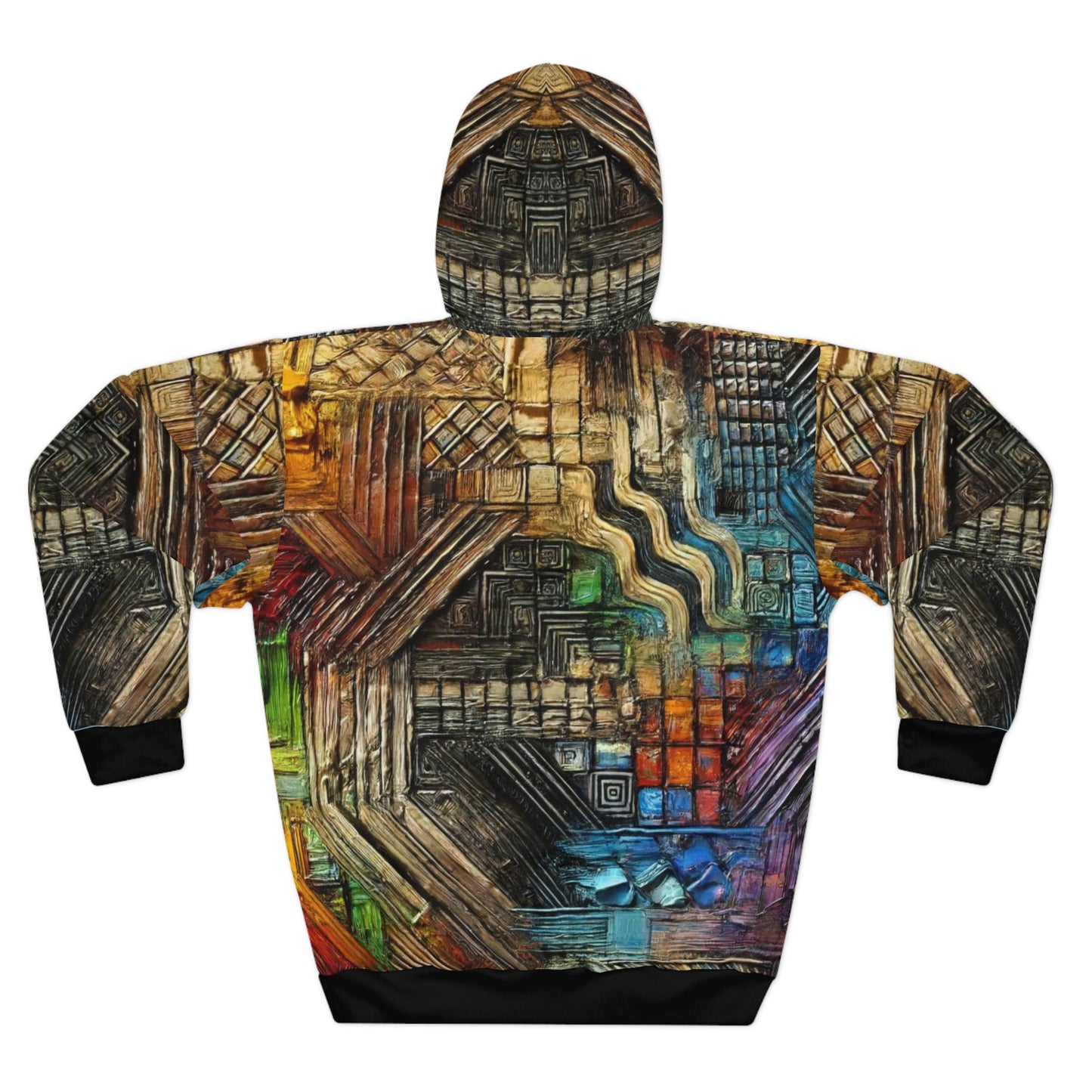 Unisex Pullover Hoodie (AOP) Abstract/Afrocentric/Tie-Dye