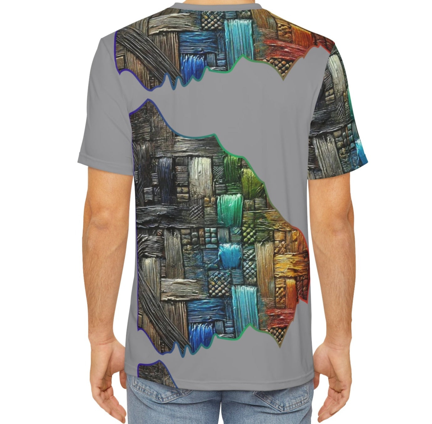 Men's Brushed Polyester Short Sleeve Tee (AOP), Heritage Print