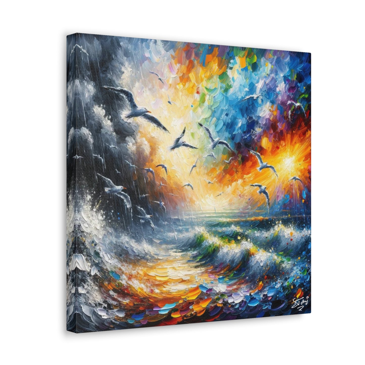 Art Print of Caribbean Storm, West Indian Art, Canvas Gallery Wraps