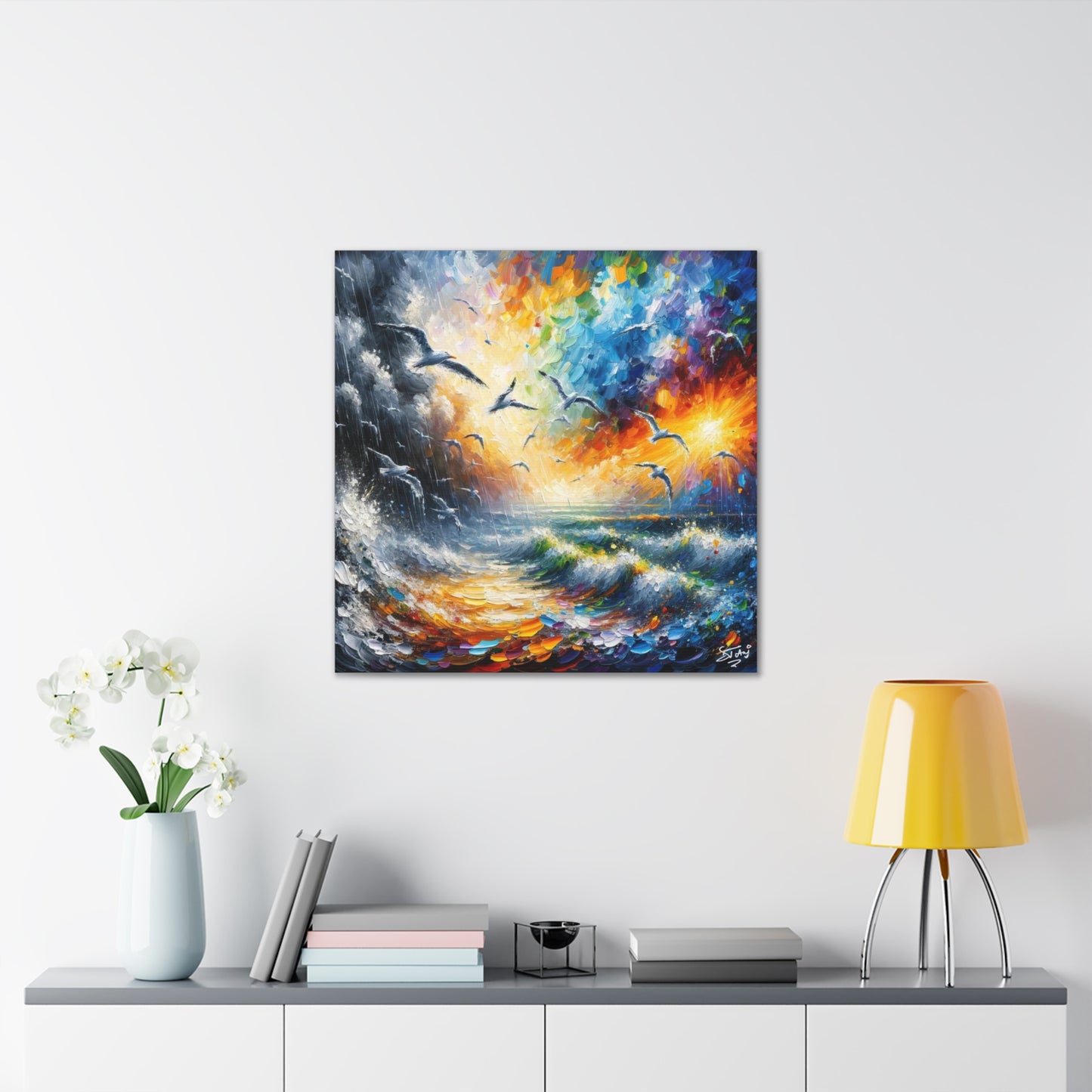 Art Print of Caribbean Storm, West Indian Art, Canvas Gallery Wraps