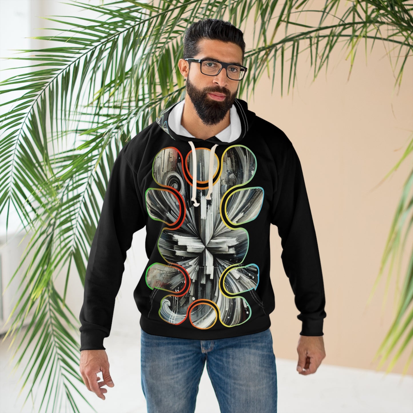 Unisex Pullover Hoodie (AOP) Abstract 3