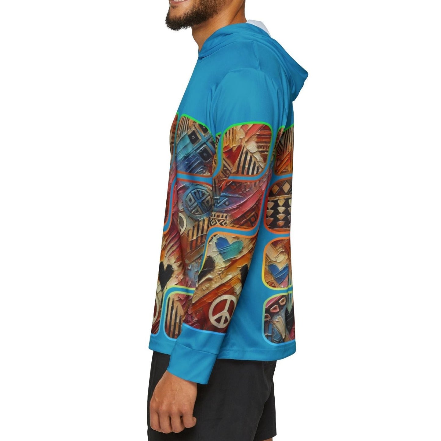 Men's Sports Warmup Hoodie "African Abstract Print"